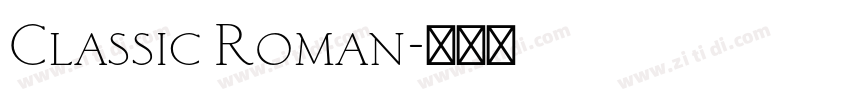 Classic Roman字体转换